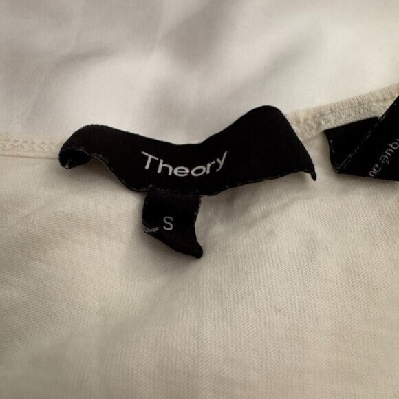 Theory White Organic Sleeveless Tank, Size Small - Picture 2 of 6